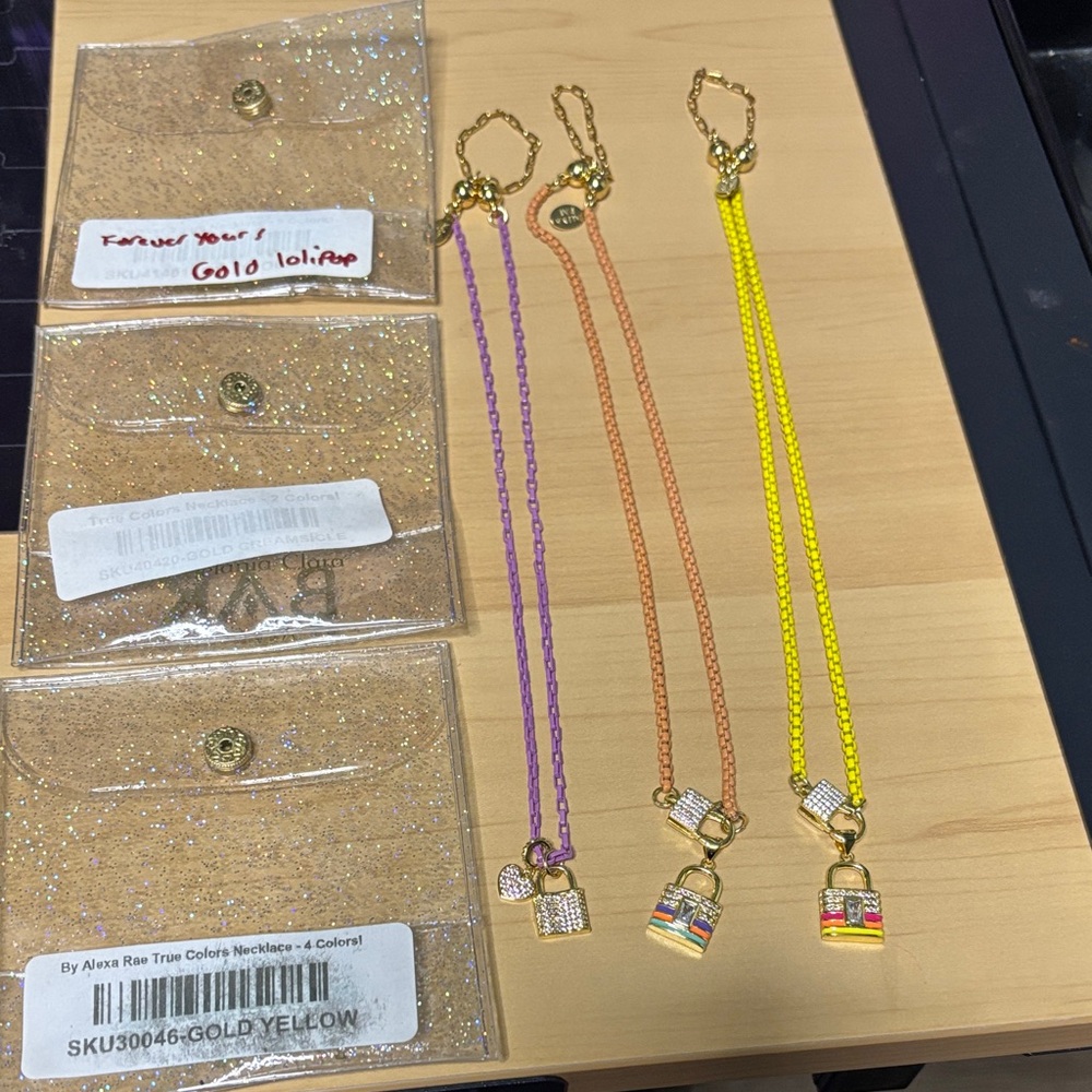 Gold Lollipop Colorful Necklace Set